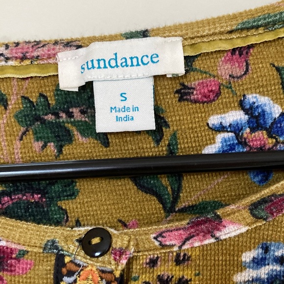 Sundance Floral 3/4 Sleeve Top - Mustard Multicolor - Picture 2 of 4